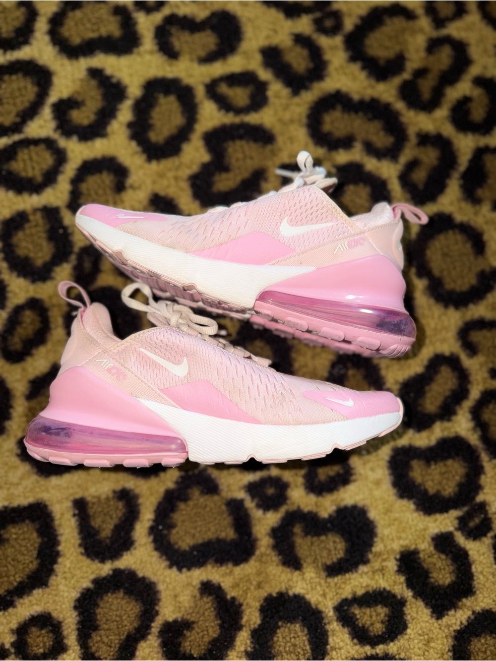 Nike Women’s Air Max 270 Pink and White Sneakers